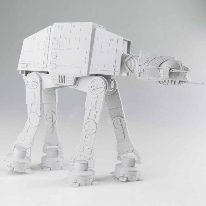 detailed at-at star wars scale 1 75 fan art model movie ship space starwars articulated theforceawakens atat battlefront 3D print model - Mito3D
