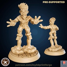gnome iron man - 32mm 75mm pre-sup toys & games cool fun funny gadget metal model rocket sculpture smoke miniature ironman warcraft mechanic dnd gnomes pre-supported 3d print model - Mito3D