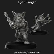 Lynx ranger jouets Jeux table minis dnd anthropomorphe 3d print model - Mito3D