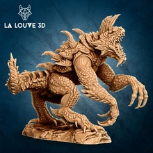 tarrasque toys & games creature giant lizard miniatures monster minis titan dnd 32mm tarasque 3d print model - Mito3D