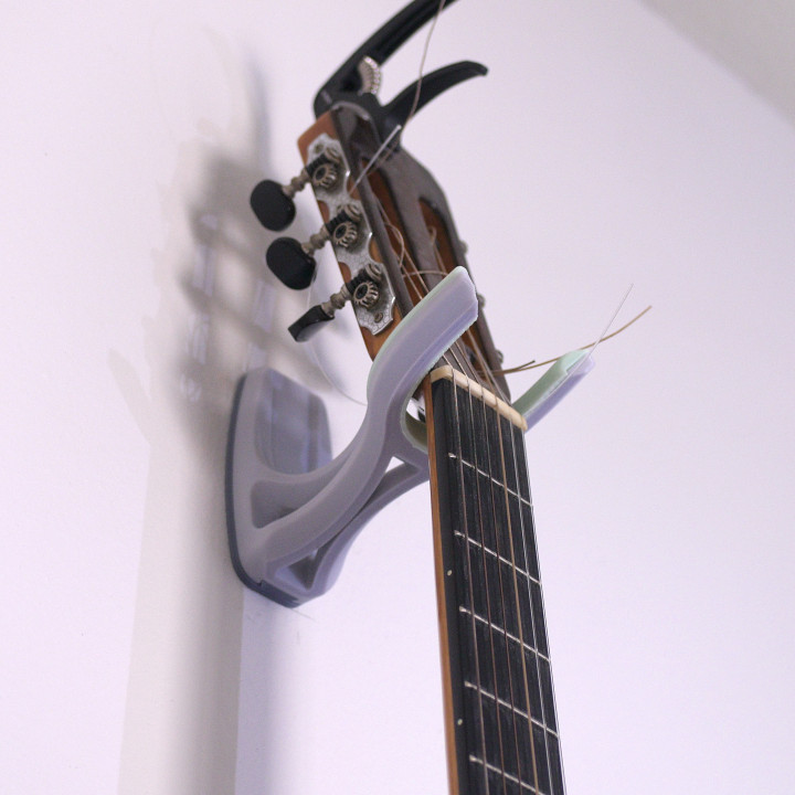 violão parede monte cabide flexível Educação graves firmeza ukulele 3D print model - Mito3D