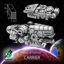 transportadora tartaruga raça brinquedos jogos miniaturas sci fi espaço nave espacial 3dprint tabuleiro tampo mesa tartarugas borda estelar ti4 3d print model - Mito3D