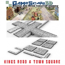 kings road town square toys & games roman cobblestone paved townsquare hi-way 3d print model - Mito3D