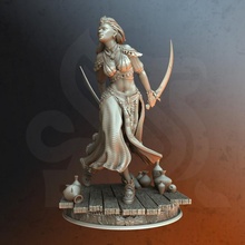 sword dancer - nahida toys & games female assassin dual exotic scimitar arab arabian wield dual-wield 3d print model - Mito3D