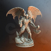 demônio cinza brinquedos jogos diabo fantasia dnd alado 3d print model - Mito3D