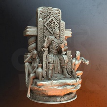 grande sultano hakim giocattoli Giochi combattente re cavaliere soldato guerriero royalty trono notte arabo schiavi 3d print model - Mito3D