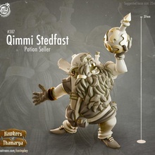 qimmi inébranlable pre supported jouets Jeux gnome ville potion citadins potions vendeur thamarya 3d print model - Mito3D