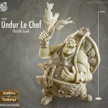 undur le chef pre-supported toys & games meal orc cook townsfolk orcish 3d print model - Mito3D