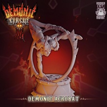 demonic acrobat toys & games demon girl circus dnd tiefling 32mm 32 ttrpg trpg 3d print model - Mito3D