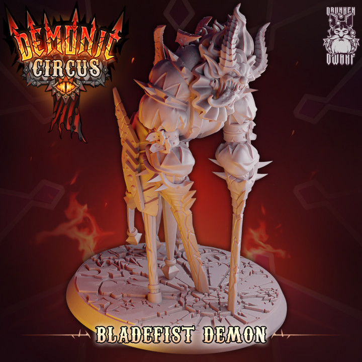 poing lame démon jouets Jeux patron cirque dnd 32mm ttrpg trpg 3D print model - Mito3D