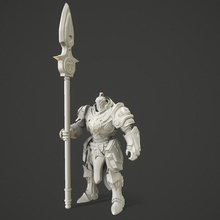 angelic knight v02 toys & games armor spear heaven angelicknight 3d print model - Mito3D