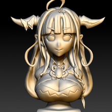 kiryu coco bust hololive 2nd gen free anime vtuber kiryucoco 3d print model - Mito3D
