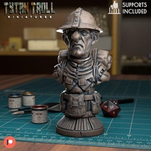 human pawn chess piece pre-supported bust fantasy miniatures scale miniature 50mm minis creatures dnd 32mm peta medeval highfantasy 3d print model - Mito3D