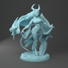 alytress grand warlock demon female sexy mage wow succubus d&d dnd sorceror draenei 3d print model - Mito3D