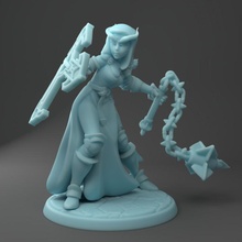 chaste tiefling sister store sexy d&d dnd cleric nun 3d print model - Mito3D