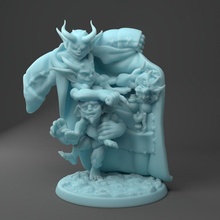 stack imps coat version demon devil monster d&d dnd silly imp 3d print model - Mito3D