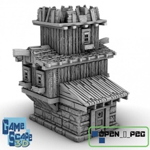 2 story house lookout platform 3d print model - Mito3D
