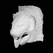 lion head - ii ac greek sicilian temple scan architecture art scantheworld 3d print model - Mito3D