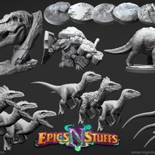 epics 'n' stuffs month 21 releases - pre-supported store bust dino dinosaur dragons dungeons fantasy rpg statue t-rex warrior boardgame base tabletop paladin raptor tyrannosaurus dnd bundle deathknight tortle 3d print model - Mito3D