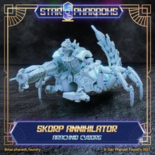 skorp annihilator - star pharaohs 40k egyptian scorpion space wargaming scifi robots 28mm necrons destroyers lorkhust 3d print model - Mito3D