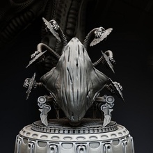 mechanical hive custo form chainsaw model toys & games 40k alien army boss horror monster science wargames warhammer scifi fiction tabletop giger zerg tyranids biomechanical grimdark dystopia 3d print model - Mito3D