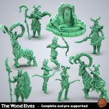 complete - wood elves pre supported toys & games collection fantasy nature tabletop wargame d&d dnd 3d print model - Mito3D