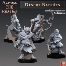 desert bandits toys & games gaming miniatures soldier warrior tabletop dnd pathfinder npc 5e 3d print model - Mito3D