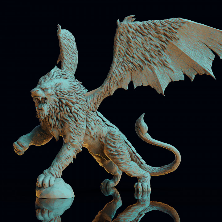 manticora juguetes juegos criatura griego león monstruo mitología 3D print model - Mito3D
