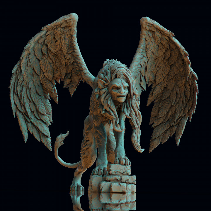 sfinge giocattoli Giochi creatura egiziano greco mostro mitologia 3D print model - Mito3D