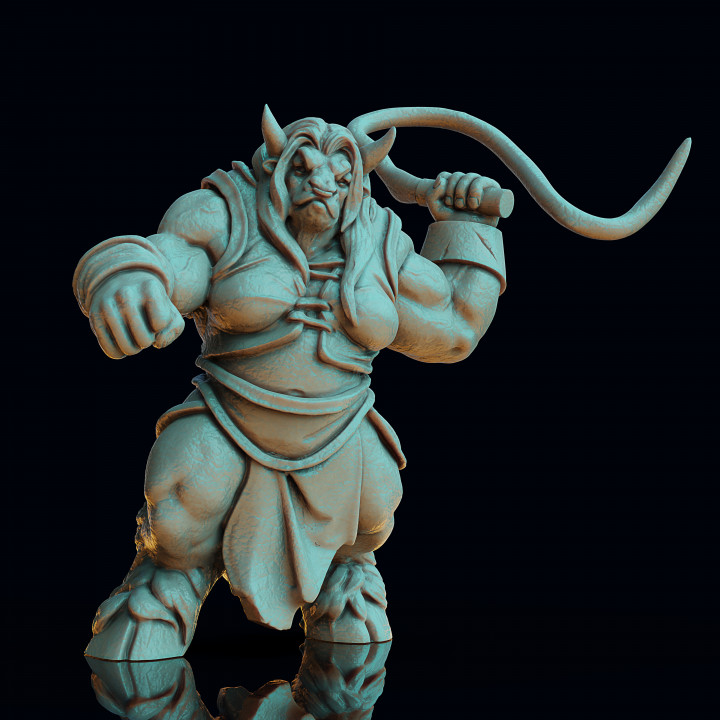 minotaur brute female toys & games creature greek monster mythology dungeon humanoid 3D print model - Mito3D