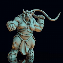Minotauro bruto hembra juguetes juegos criatura griego monstruo mitología calabozo humanoide 3d print model - Mito3D