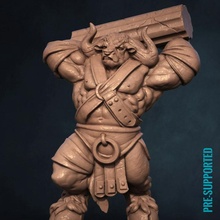 Minotaur brutal 2 Spielzeuge Spiele Kreatur griechisch Monster Mythologie Verlies Humanoid 3d print model - Mito3D