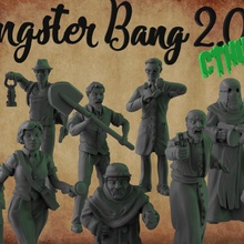 kickstarter gangster bang 20 chtulhu toys & games miniatures boardgames lovecraft madnessmansion 3d print model - Mito3D
