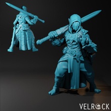 male elf mercy monk longsword presupported toys & games fantasy fighter sword warrior d&d dnd dungeons dragons supported 3d print model - Mito3D
