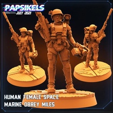 human colonist marine pvt obrey miles toys & games soldier sniper 3d print model - Mito3D