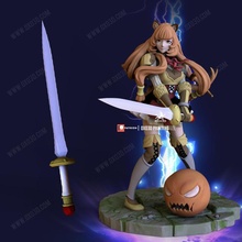 Rafftalia steigend Schild Held Schwert Cosplay Spielzeuge Spiele Anime Figur anime Frau Animemodell 3d print model - Mito3D