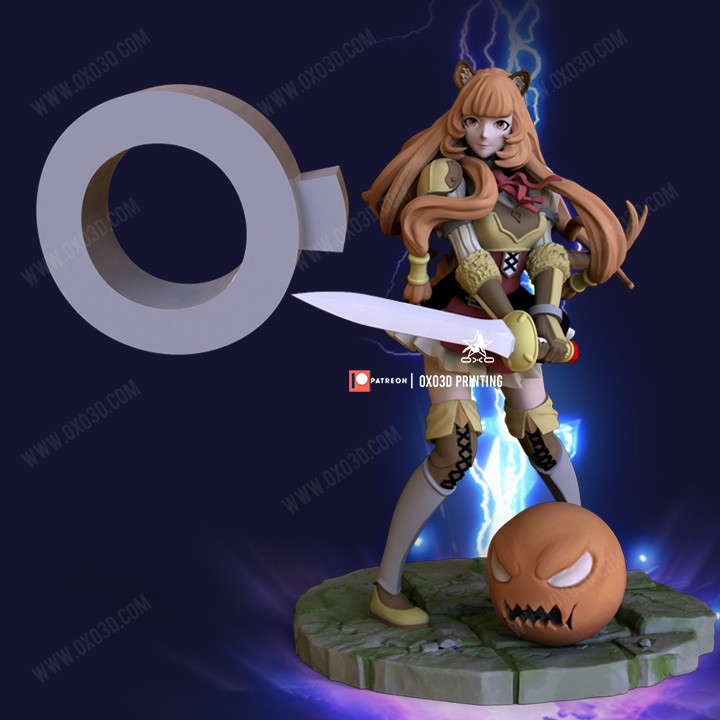 Rafftalia steigend Schild Held Hand Zubehörteil Cosplay Spielzeuge Spiele Anime Figur anime Frau Animemodell 3D print model - Mito3D