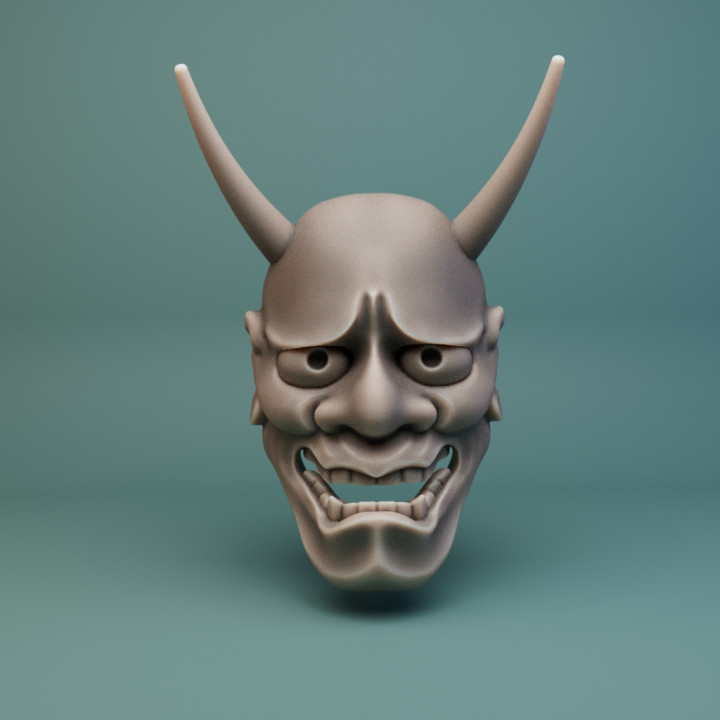 traditionell japanisch hannya Maske Geschäft Dämon Chinesisch Geist Tätowierung Theater Cosplay Buddhist oni Halloween kyogen 3D print model - Mito3D