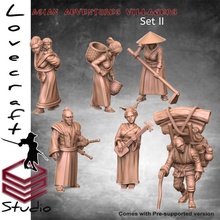 villagers toys & games mother noble samurai villager farmer asian geisha townfolks porter asianadventures 3d print model - Mito3D