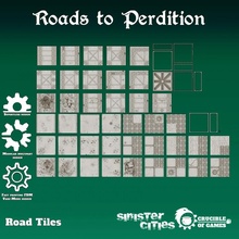 roads perdition - road tiles toys & games 40k fdm modular road terrain warhammer tile imperial floor scifi cyberpunk wargame 28mm vasemode skirmish 40000 vmt