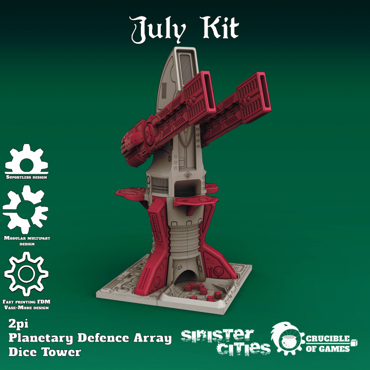 2pi gezegen savunma dizi oyuncaklar oyunlar 40k zar fdm iyi arazi kule Warhammer tau bilimkurgu siberpunk titan 28mm kulesi vazemode çatışma 40000 büyük Grimdark 3D print model - Mito3D