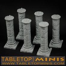 cylindrique endommagé piliers jouets Jeux colonne dragons donjons mini miniatures pilier soutenir calcul accessoires miniature table minis dnd 3d print model - Mito3D