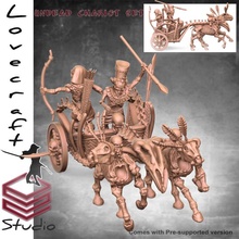 muertos vivientes carruaje juguetes juegos Egipto egipcio esqueleto caballo muerto auriga 3d print model - Mito3D