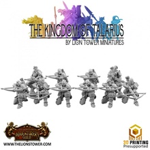 kingdom talarius - kingsguard crossbowmen unit 10 minis 32mm presupported toys & games elf human orc crossbow wargame tabaxi talarians 3d print model - Mito3D