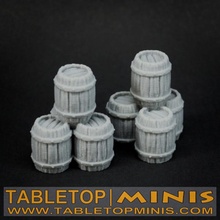 empiler barils jouets Jeux dragons donjons mini miniatures soutenir terrain accessoires miniature table minis baril dnd tonnelet dispersion fûts 3d print model - Mito3D