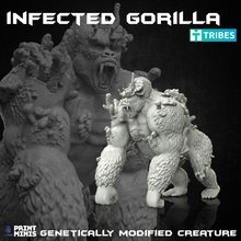 infected gorilla - outbreak collection toys & games animal monkey sci-fi mutated ape fungus abomination infection 3d print model - Mito3D