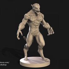 hombre lobo juguetes juegos criatura fantasía dnd pionero 3d print model - Mito3D