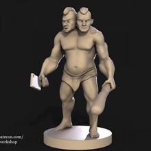 Ettin jouets Jeux créature fantaisie dnd éclaireur 3d print model - Mito3D