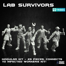 lab survivor characters - modular outbreak collection toys & games scientist engineer heroes security kitbash workers post-apocalyptic civilians survivors 3d print model - Mito3D