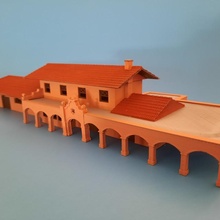 scale santa barbara train station scan california model-railroad ntrak all-aboard next-stop amtrak coast-starlight 3d print model - Mito3D